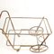 Wood, Brass and Glass Service Trolley, Italy, 1950s, Image 8