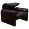 Maralunga Brown Leather Lounge Chair by Vico Magistretti for Cassina 1