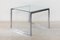 Square Glass and Chrome Coffee Table, 1960s, Italy 8