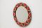 Specchio rotondo in ceramica smaltata con piastrelle a mosaico di Oswald Tieberghien, Belgio, Immagine 2