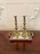 Large Antique Victorian Brass Candlesticks, Set of 2 3