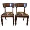 Antique Mahogany Regency Library Chairs, Set of 2 1
