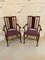 Antique Edwardian Inlaid Mahogany Desk Chairs, Set of 2 10