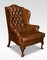 Georgian Style Leather Wingback Armchair 2