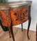 Antique Italian Marquetry Walnut Nightstands with Drawers, Set of 2 9