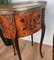 Antique Italian Marquetry Walnut Nightstands with Drawers, Set of 2, Image 9