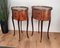 Antique Italian Marquetry Walnut Nightstands with Drawers, Set of 2 7