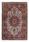 Floral Carpet in Wine Red with Border and Medallion, Image 1