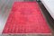 Vintage Turkish Oriental Handmade Overdyed Pink Wool Oushak Area Rug, Image 1