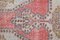 Small Vintage Turkish Oriental Handmade Red Wool Oushak Carpet, Image 7