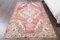 Small Vintage Turkish Handmade Red Wool Oushak Area Rug, Image 1