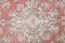 Small Vintage Turkish Handmade Red Wool Oushak Carpet, Image 4