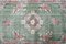 Small Vintage Turkish Handmade Green Wool Oushak Carpet, Image 4