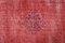 Tappeto Oushak vintage in lana rossa sovratinta con medaglione, Turchia, Immagine 4