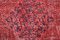 Handgeknüpfter türkischer Vintage Oushak Teppich aus roter Wolle mit Medaillon 6