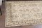 Small Vintage Turkish Handmade Beige Wool Oushak Carpet 8