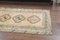 Small Antique Turkish Handmade Orange and Brown Wool Oushak Area Rug, Image 4