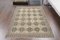 Tapis Oushak Vintage Fait Main en Laine Jaune et Verte 1