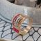 French Ruby, Diamond & 18 Karat Rose Gold Asymmetrical Tank Ring, 1950s 13