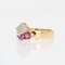 Moderner Ring aus 18 Karat Gelbgold mit Amethyst, Granat, Mondstein 3