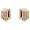 Boucles d'Oreilles Modernes en Diamant et Or Jaune 18 Carats, Set de 2 1