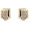 Modern Diamond & 18 Karat Yellow Gold Earrings, Set of 2 1