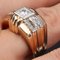 Diamond & 18 Karat Rose Gold Tank Signet Ring, 1950s, Image 9