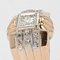 Diamond & 18 Karat Rose Gold Tank Signet Ring, 1950s 7