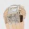 Diamond & 18 Karat Rose Gold Tank Signet Ring, 1950s, Image 7