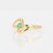 Modern Emerald & 18 Karat Yellow Gold Ring 3