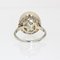 French Art Deco Mabé Pearl, 18 Karat White Gold & Platinum Solitaire Ring, 1930s 10