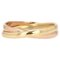 Modern 18 Karat Yellow & Rose Gold Interlaced Ring 1