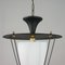 Mid-Century French Black and White Lantern with Brass Details, 1950s, Image 5