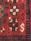 19th-Century Red Rug with Multiple Borders, 1870s 19