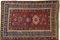 19th-Century Red Rug with Multiple Borders, 1870s 2