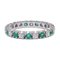 Vintage Eternelle Ring in 18K White Gold with Diamonds and Emeralds, 1970s or 1980s 1