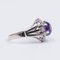 Vintage 14K White Gold Ring with Amethyst and Diamonds, 1960s, Image 3