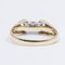 Vintage 14 Karat Goldring mit 3 Diamanten im Brillantschliff, 1970er 4