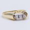 Vintage 14K Gold Ring with 3 Brilliant Cut Diamonds, 1970s 2