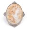 Antique 18K Gold Brooch with Cameo on Shell and Rose Cut Diamonds, 1950s, Image 1