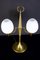 Brass and Opaline Murano Glass Table Lamp, Image 4