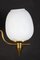 Brass and Opaline Murano Glass Table Lamp 6