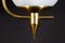 Brass and Opaline Murano Glass Table Lamp 9