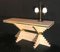 Lámpara de mesa de latón y cristal de Murano opalino, Imagen 11