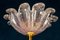 Art Deco Pink Ninfea Murano Glass Chandelier from Barovier, Italy, 1940 5