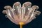 Art Deco Pink Ninfea Murano Glass Chandelier from Barovier, Italy, 1940, Image 5