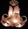 Art Deco Pink Ninfea Murano Glass Chandelier from Barovier, Italy, 1940, Image 4