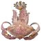 Art Deco Pink Ninfea Murano Glass Chandelier from Barovier, Italy, 1940 1