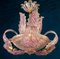 Art Deco Pink Ninfea Murano Glass Chandelier from Barovier, Italy, 1940 3