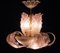 Lámpara de araña Ninfea Art Déco de cristal de Murano rosa de Barovier, Italy, 1940, Imagen 7